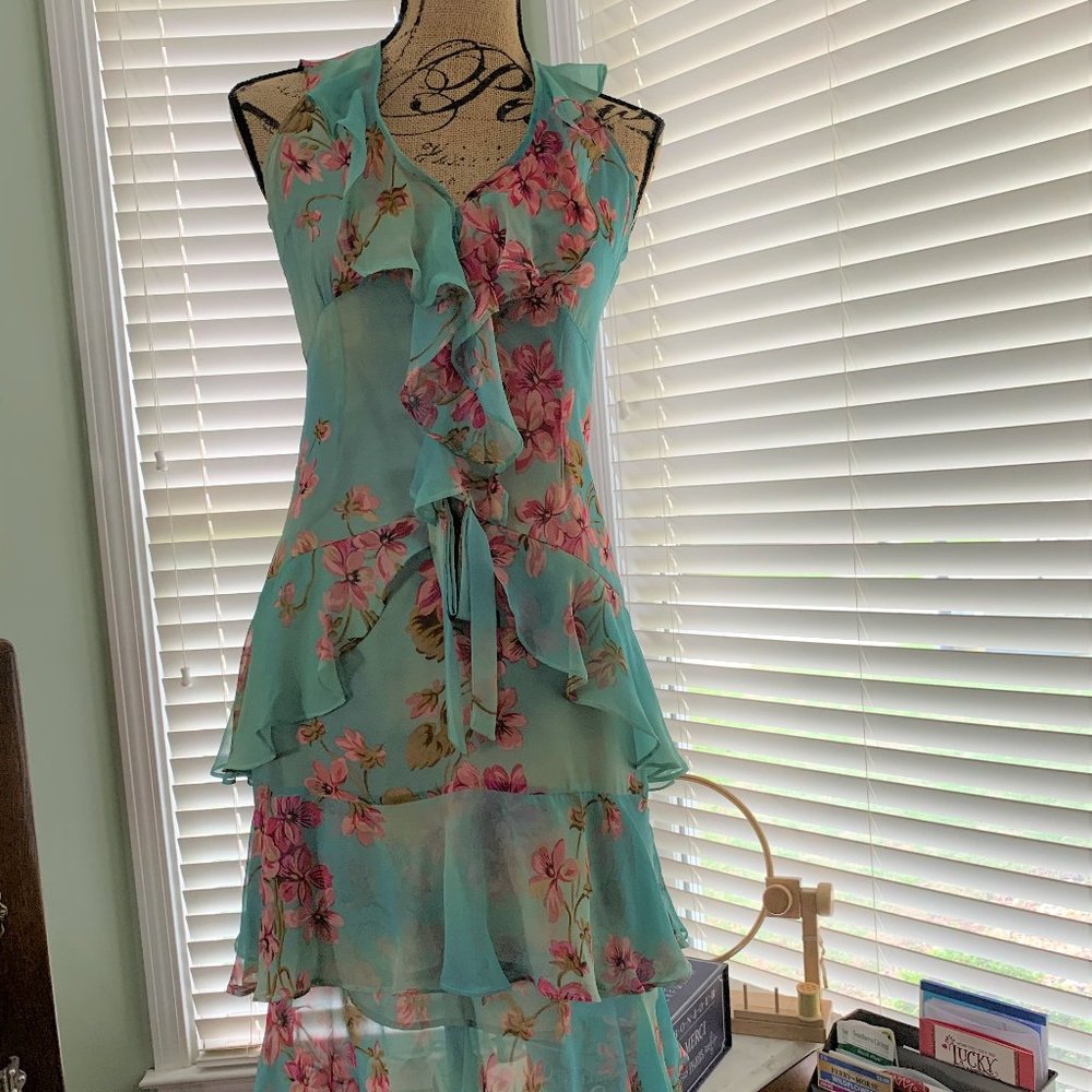 Tracy Reese Halter Neck Floral Dress Size 4